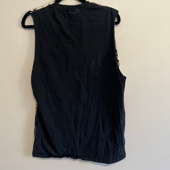 Y2K Native American Skull All Over Print Cut T-Shirt Size  M Black - Picture 2 of 5